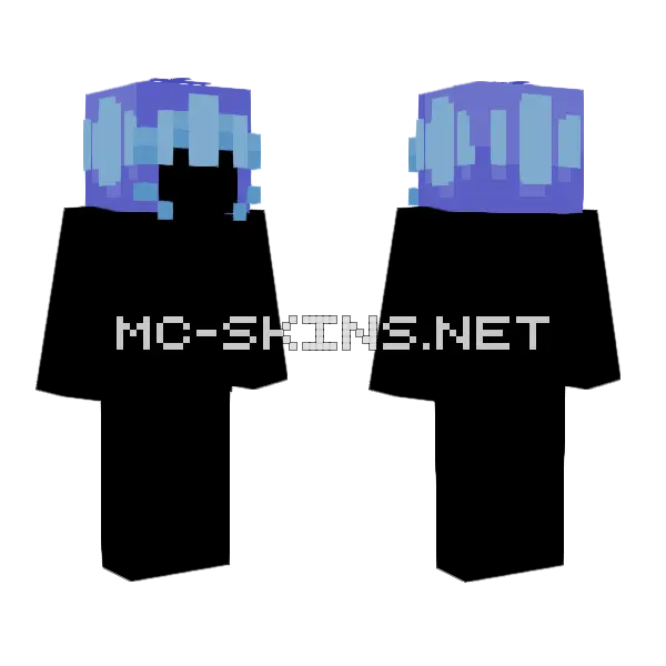 Dark Blue Minecraft skin, front and back
