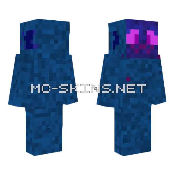 Dark Blue Hooded Figure, front and back