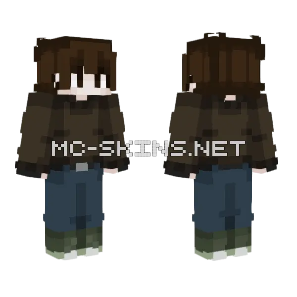 Dark Blue Hoodie, front and back