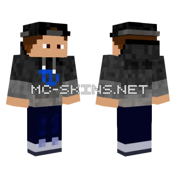 Dark Blue Jacket Outfit, front and back