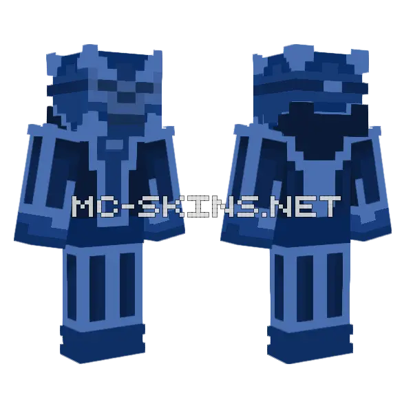 Dark Blue Knight Armor, front and back