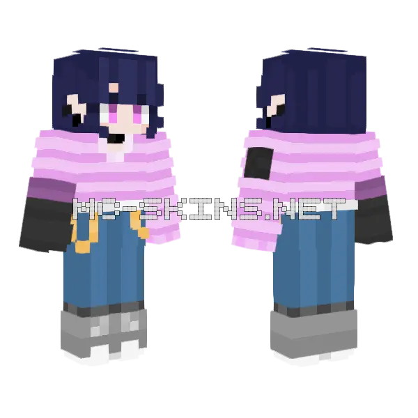 Dark Blue Lights Rce Minecraft skin, front and back