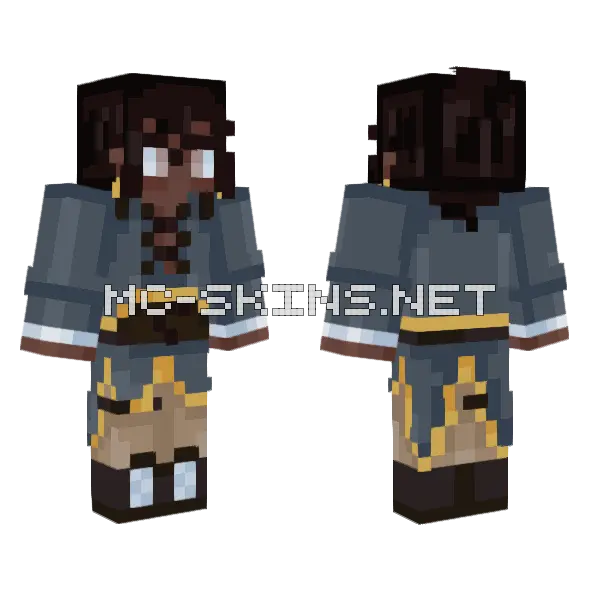 Dark Blue Mage Robes, front and back