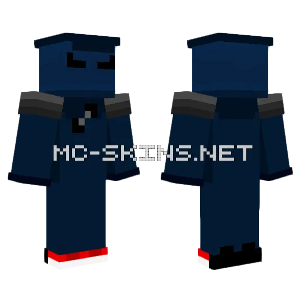 Dark Blue Mech Suit, front and back