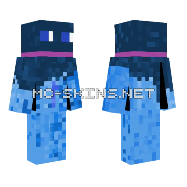 Dark Blue Mob Minecraft skin, front and back
