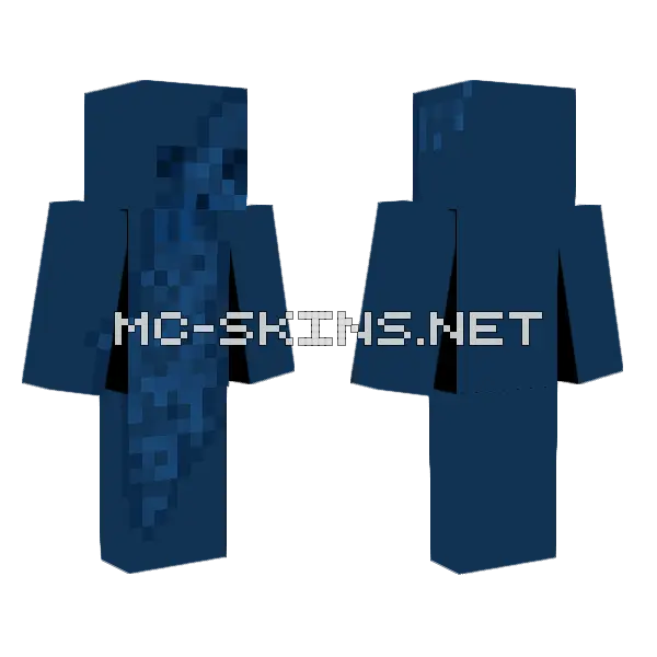 Dark Blue Remake Minecraft skin, front and back