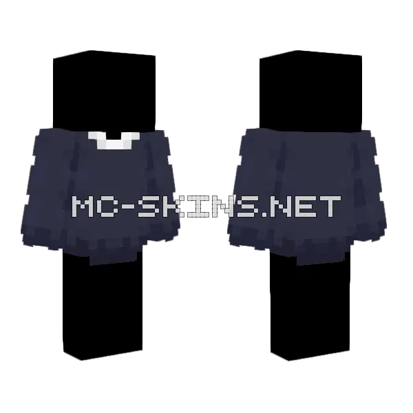 Dark Blue School Sweater V2 Minecraft skin, front and back