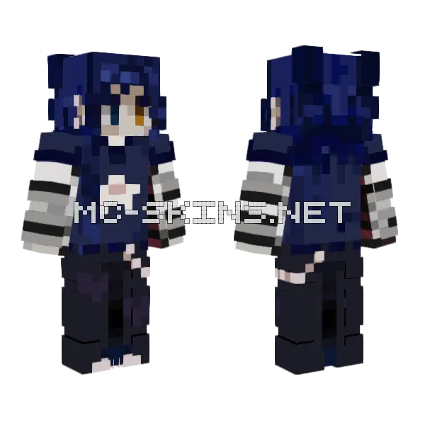 Dark Blue School Uniform, front and back