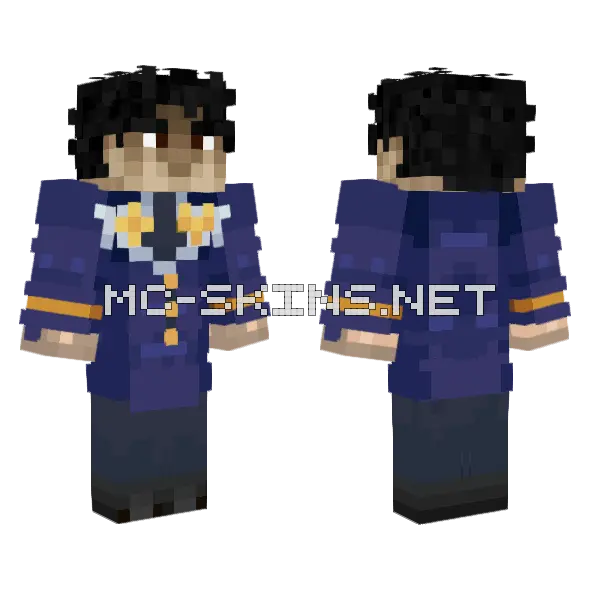 Dark Blue School Uniform, front and back