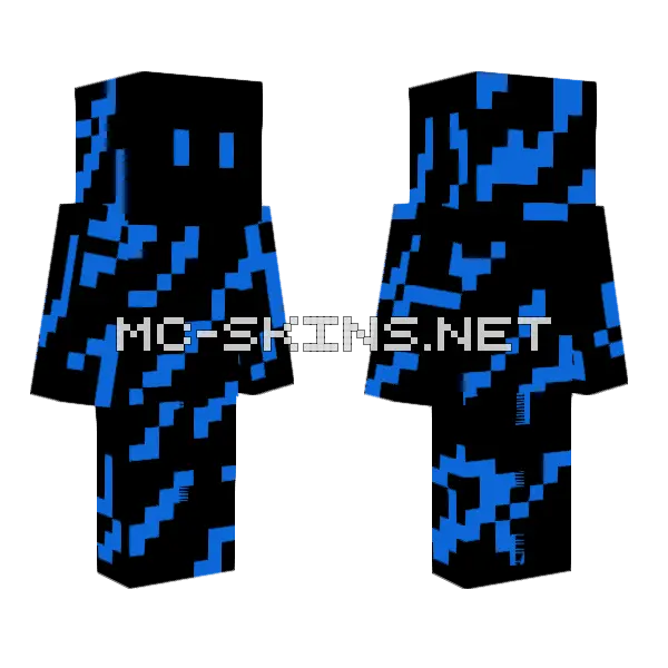 Dark Blue Skin Minecraft skin, front and back