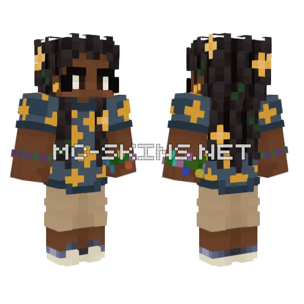 Dark Blue Star Outfit, front and back