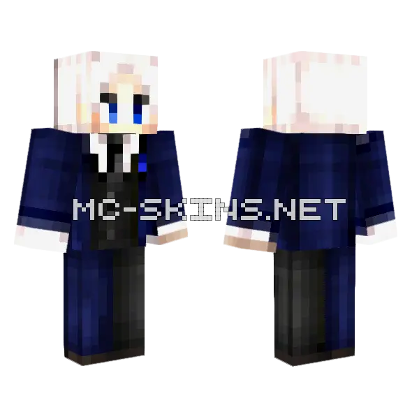 Dark Blue Suit, front and back