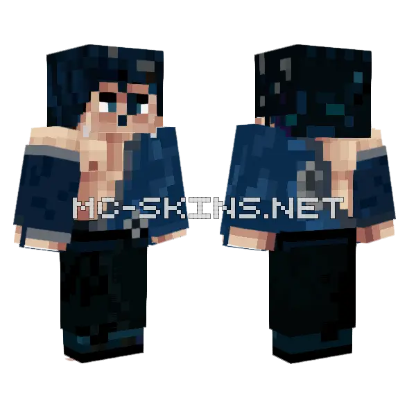 Dark Blue Suit Minecraft skin, front and back