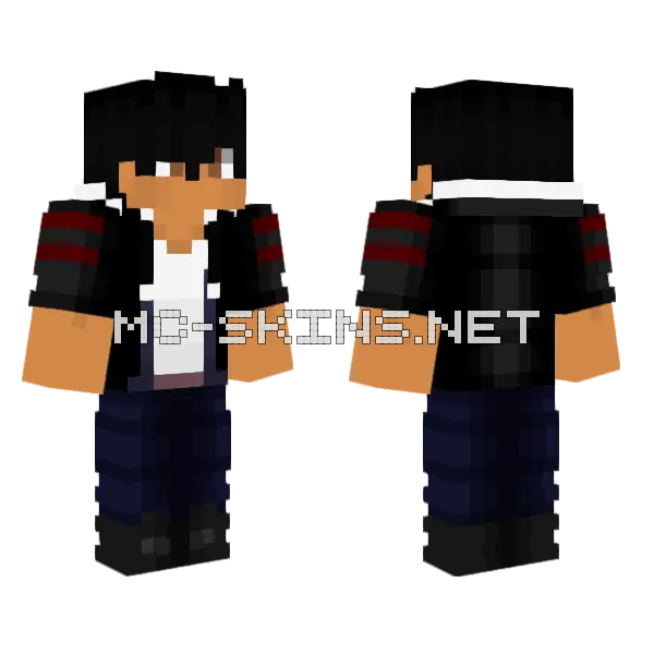 Dark Blue Uniform Minecraft skin, front and back