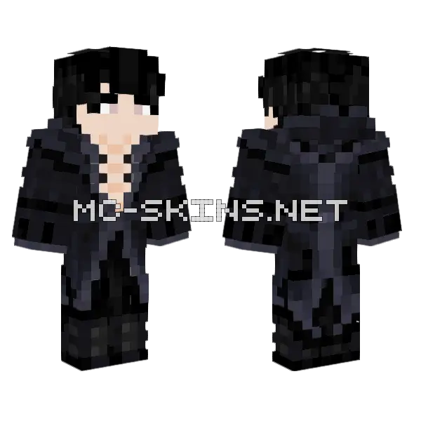 Dark Boy Outfit Minecraft skin, front and back