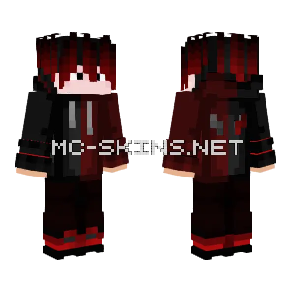 Dark Boy Outfit Minecraft skin, front and back
