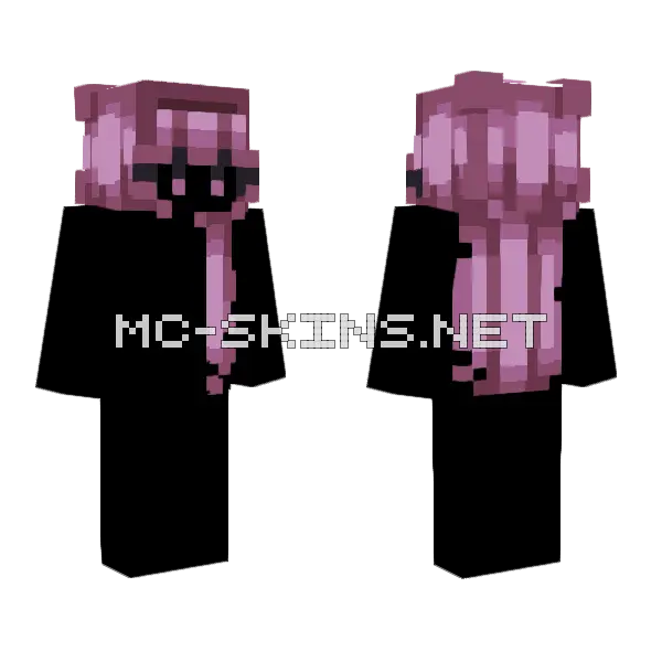 Dark Burgundy HB Remake Minecraft skin, front and back