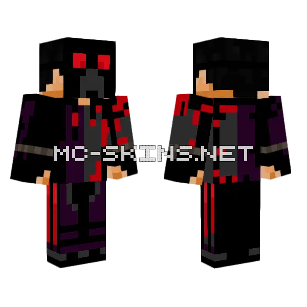 Dark Cenzo Minecraft skin, front and back