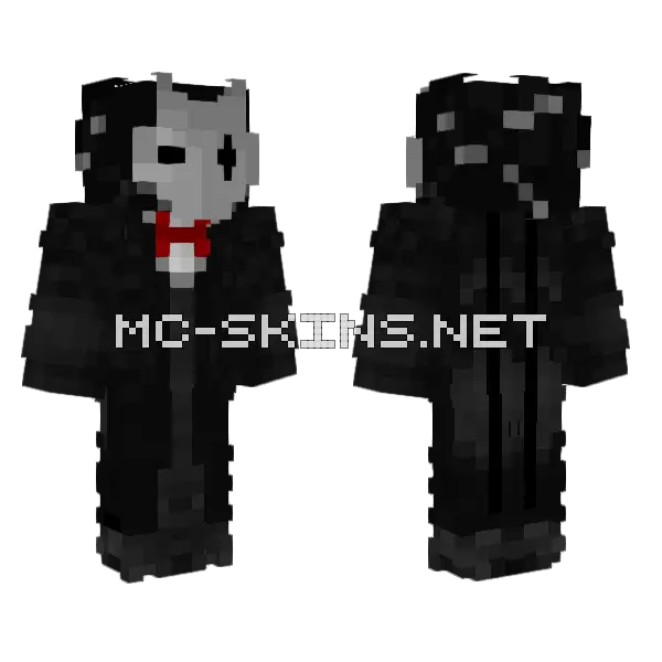 Dark Clown Big Arms Minecraft skin, front and back