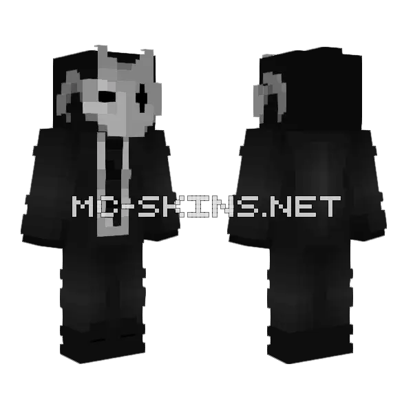 Dark Clown In Suit Minecraft skin, front and back