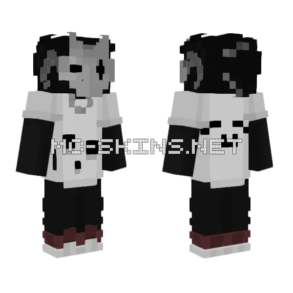 Dark Clown in T-Shirt Minecraft skin, front and back