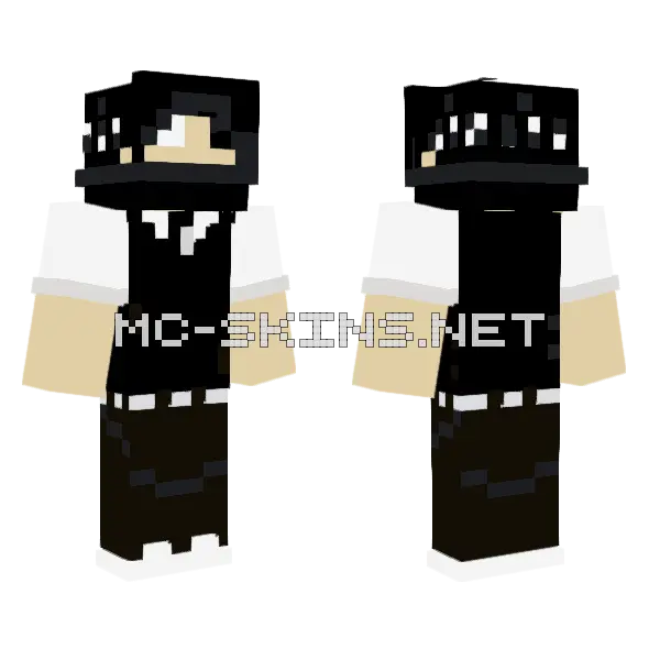 Dark Figure Minecraft skin, front and back