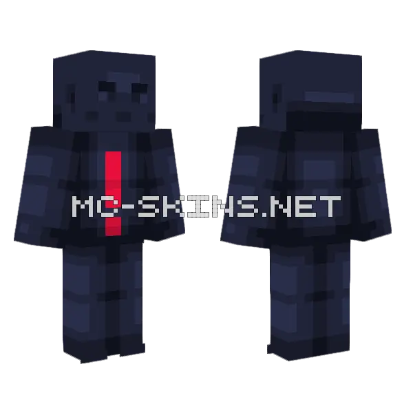 Dark Figure Minecraft skin, front and back