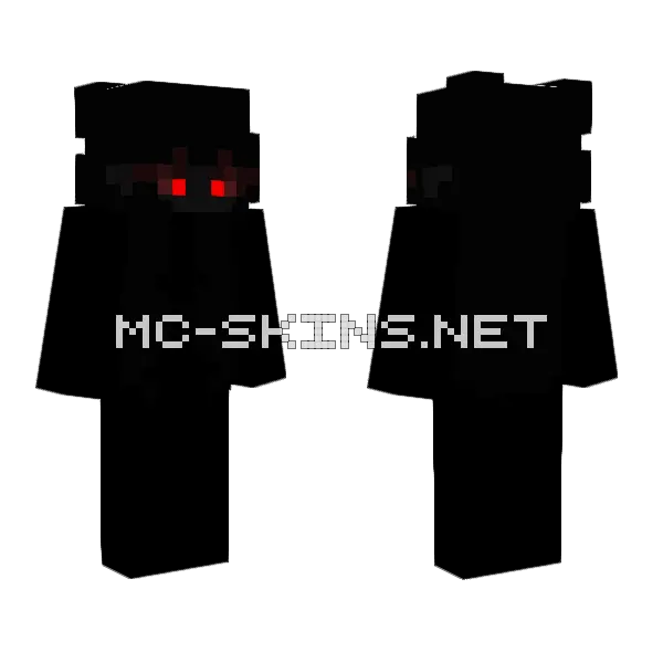 Dark Figure With Red Eyes Minecraft skin, front and back