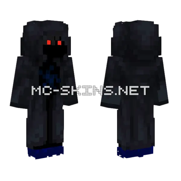 Dark Figure With Red Eyes Minecraft skin, front and back