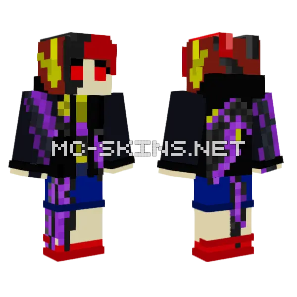 Dark Flashthebunny 3 0 Minecraft skin, front and back