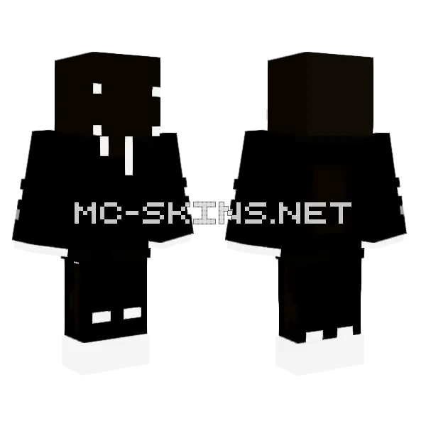 Dark Form Nephew Project Minecraft skin, front and back