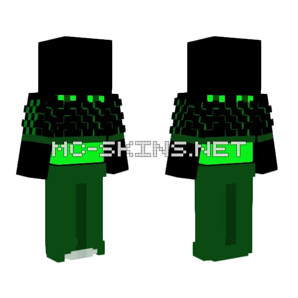 Dark Green Clothes Base Minecraft skin, front and back