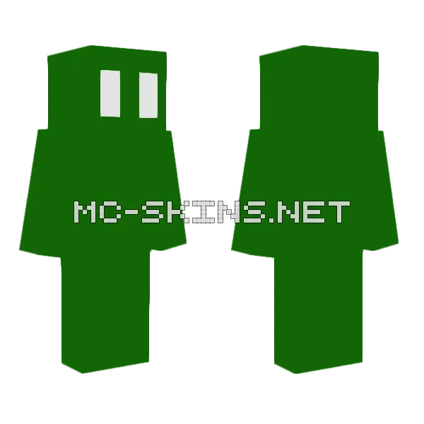 Dark Green Guy Minecraft skin, front and back