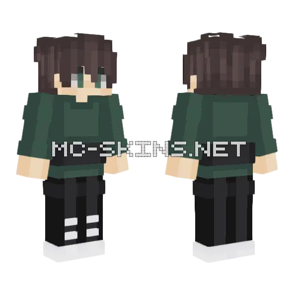 Dark Green Jacket Outfit, front and back