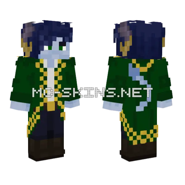 Dark Green Noble Robes, front and back