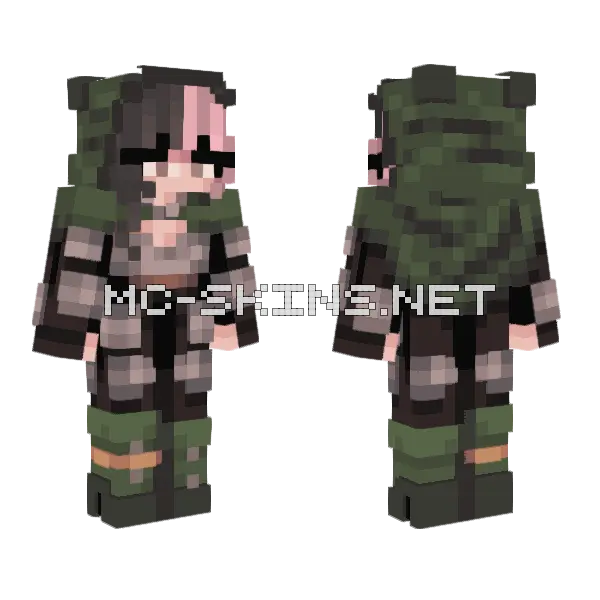 Dark Green Soldier, front and back