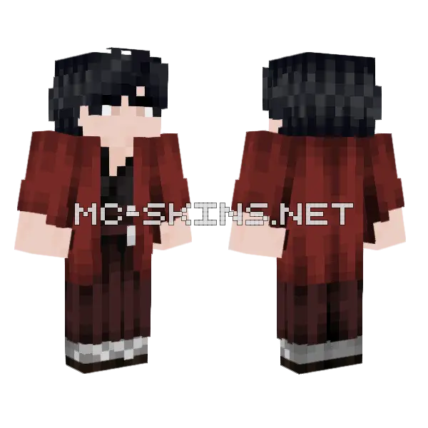 Dark Haired Boy Minecraft skin, front and back