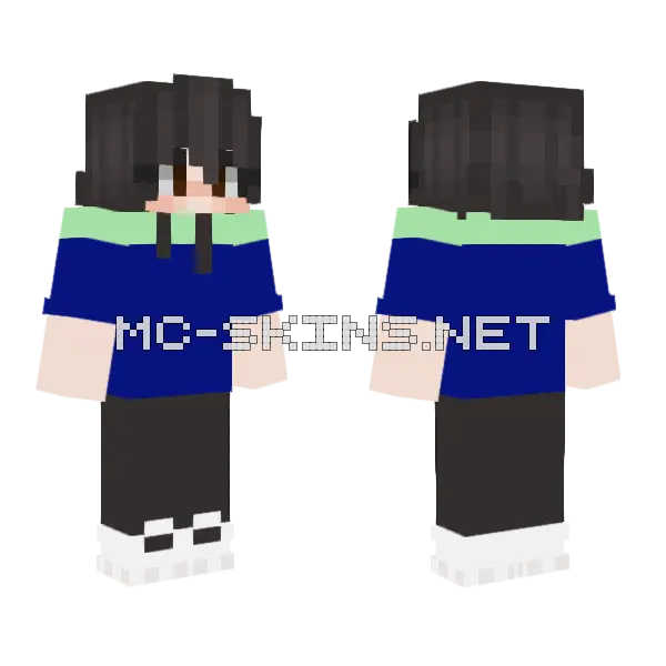 Dark Haired Girl Minecraft skin, front and back