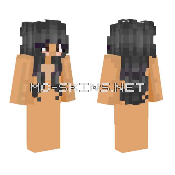 Dark Haired Girl Minecraft skin, front and back