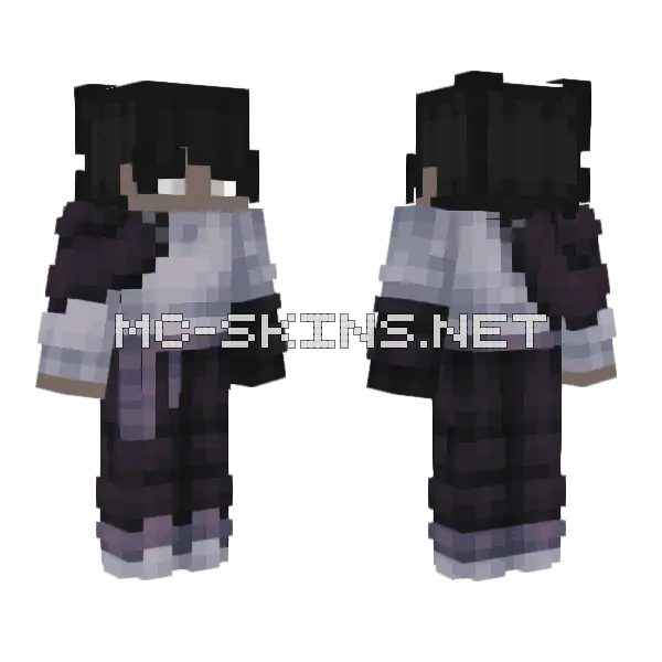 Dark Hooded Figure Minecraft skin, front and back
