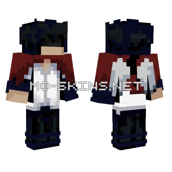 Dark Hoodie Character, front and back