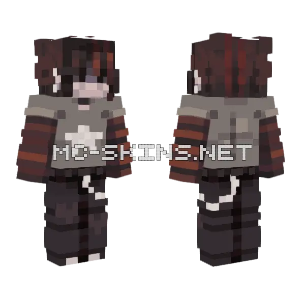 Dark Hoodie Outfit, front and back