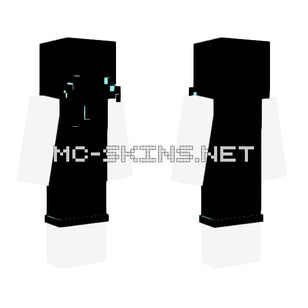 Dark Hoody Dude Minecraft skin, front and back