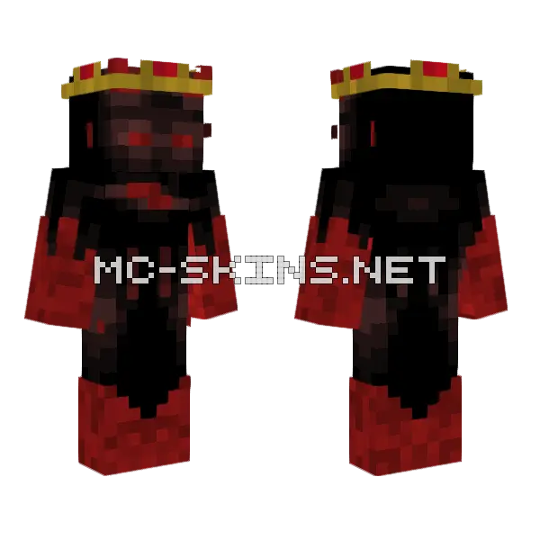 Dark King Minecraft skin, front and back