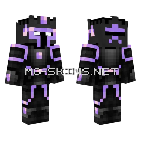 Dark Knight Minecraft skin, front and back