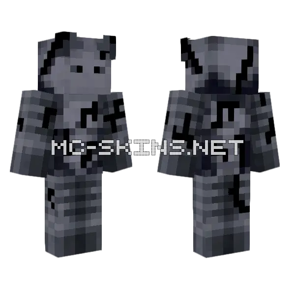 Dark Knight Armor Minecraft skin, front and back