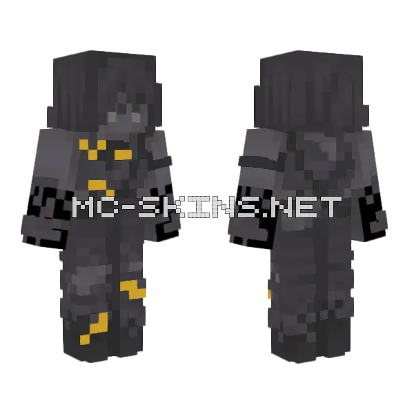 Dark Leader Minecraft skin, front and back