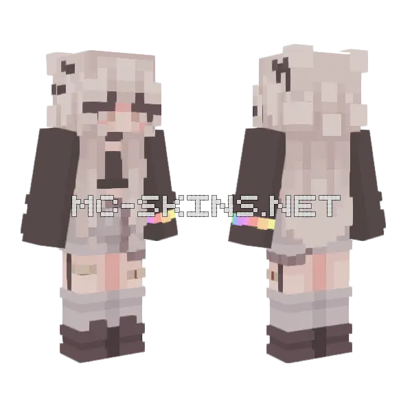 Dark Light Skin Minecraft skin, front and back