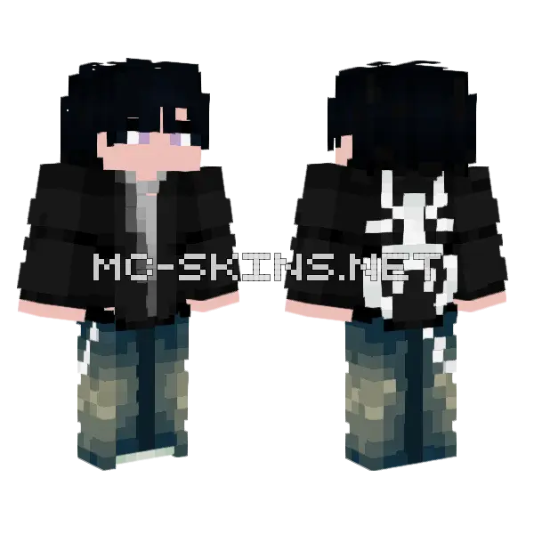 Dark Mage Minecraft skin, front and back