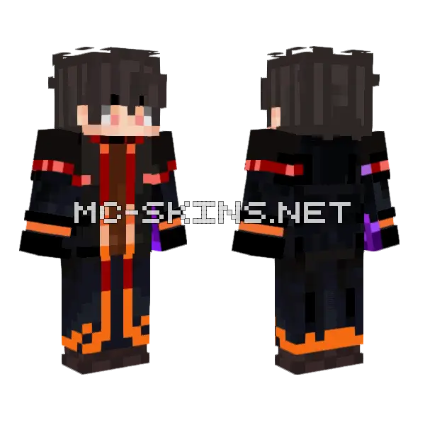 Dark Mage Minecraft skin, front and back